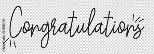Congrats, Congratulations banner . Handwritten modern brush lettering dark background.  1176