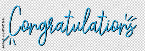 Congrats, Congratulations banner . Handwritten modern brush lettering dark background.  1176