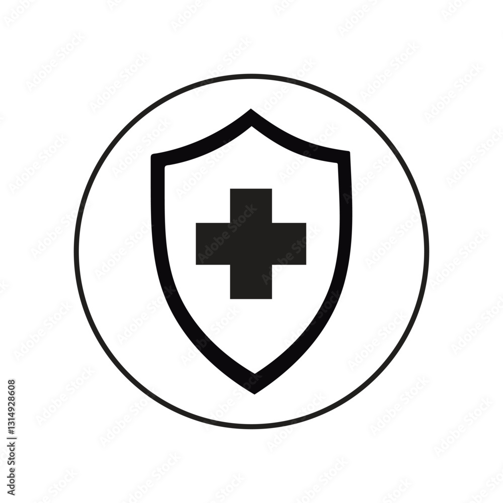 protection icon vector security medicine illustration protection icon vector security medicine illustration
