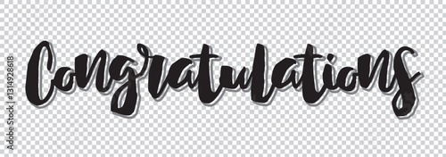 Congrats, Congratulations banner . Handwritten modern brush lettering dark background.  1176
