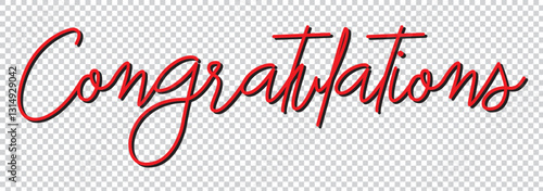 Congratulations lettering design. Fun and joyful typography design. 1176