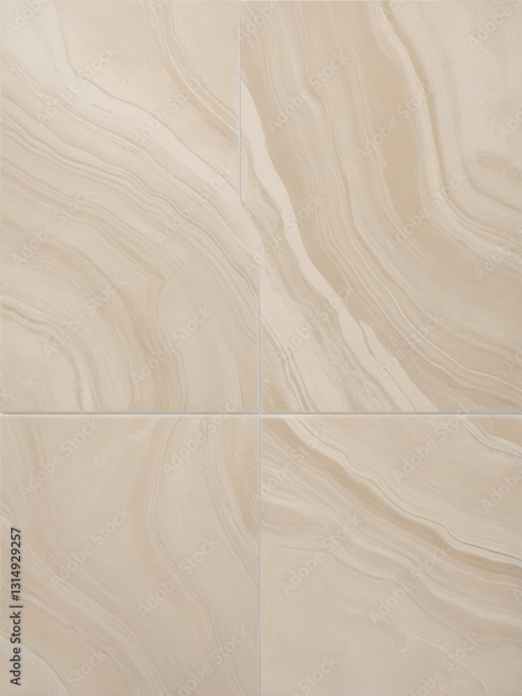Obraz premium Ceramic porcelain stoneware tile texture or pattern. Stone beige color with veining