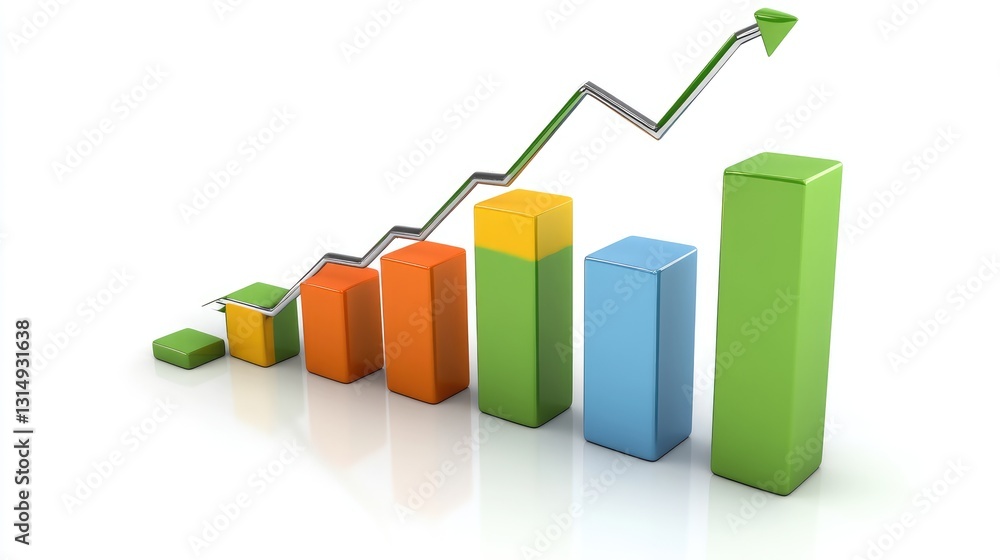 Business forecast concept with rising bar graphs and growth strategy documents. Business forecast concept with rising bar graphs and growth strategy documents.