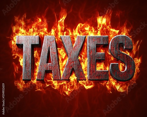 Fiery Taxes Graphic Design