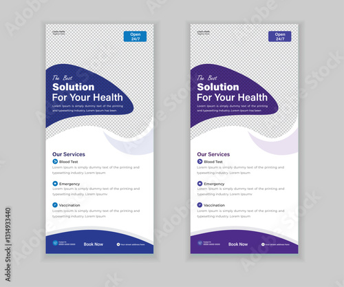 Medical Roll-Up Or Dl Flyer Design Template For Your Business