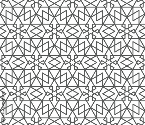 JPG Seamless girih pattern. Girih 5. Traditional Islamic Design. Mosque decoration element. Seamless geometric pattern. Seamless islamic pattern. Background illustration. Morocco seamless pattern.