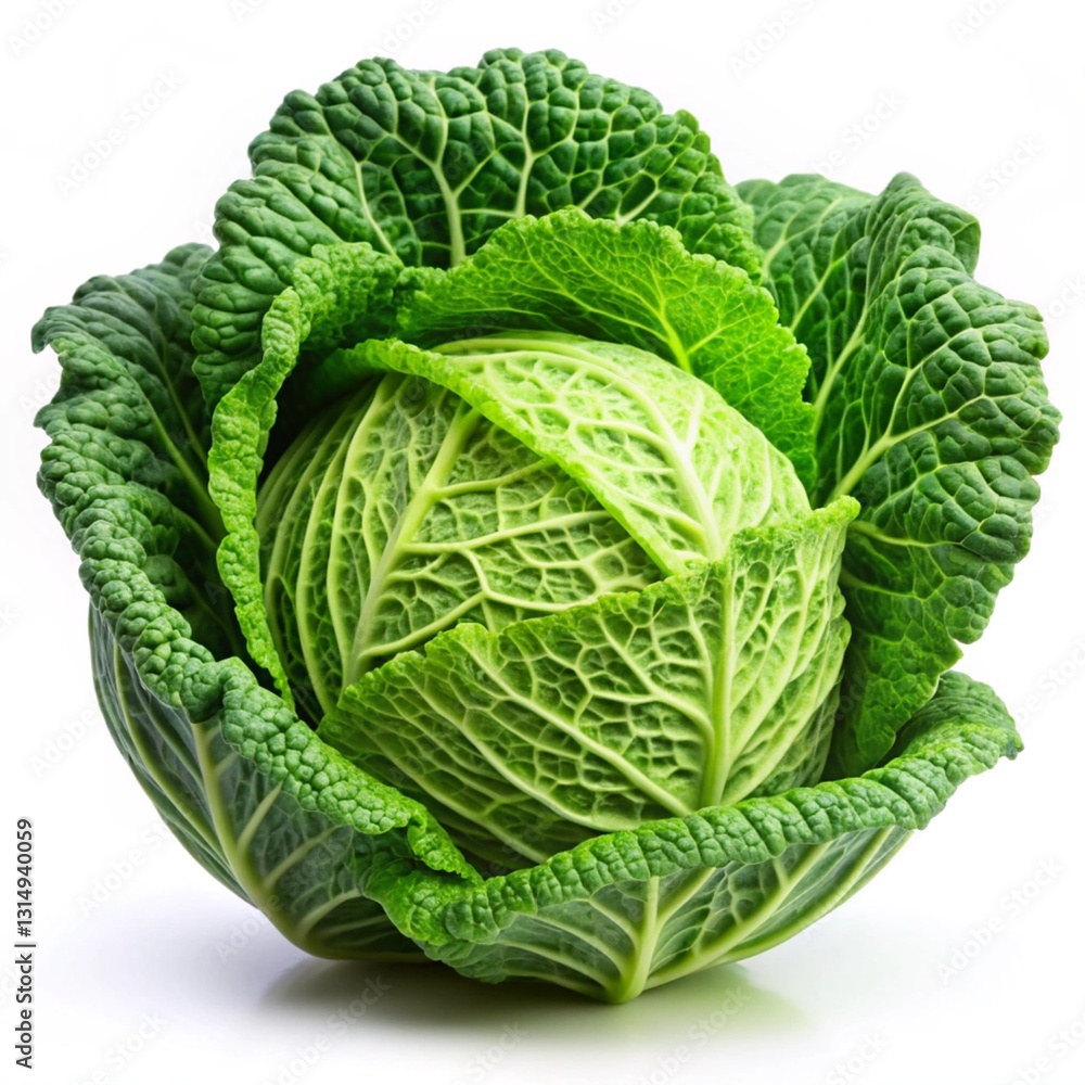Obraz premium cabbage isolated on white background, full depth of field