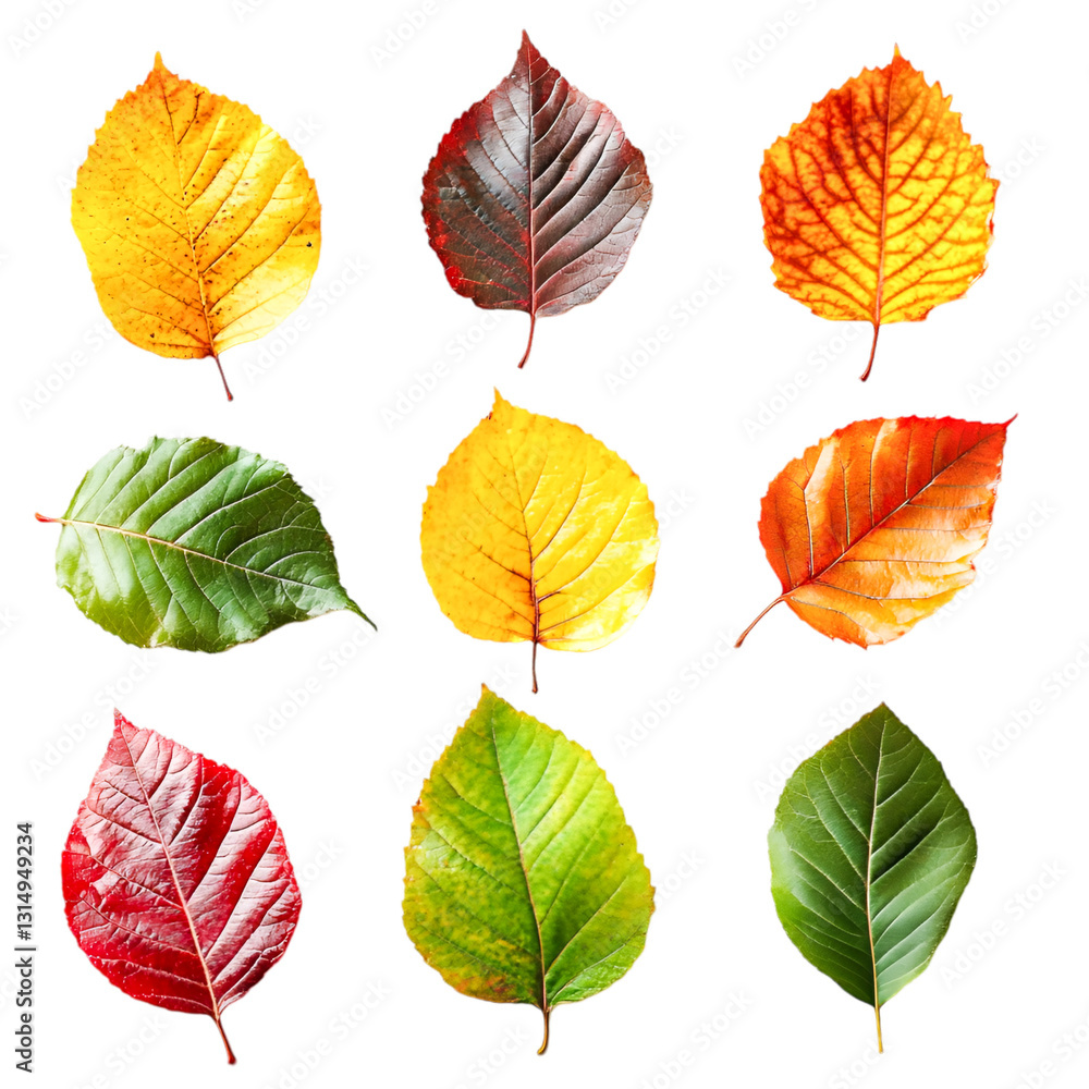 Obraz premium Autumn Leaves Collection Vibrant Colors Nature Beauty