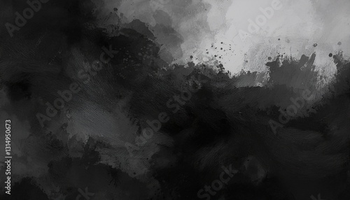 abstract black watercolor texture with grunge edges
