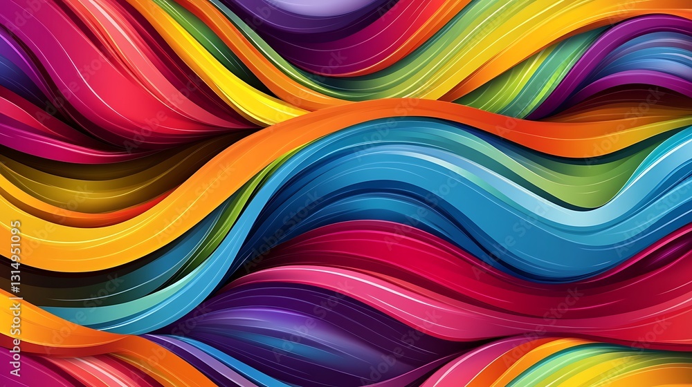 Abstract colorful wavy lines background design Abstract colorful wavy lines background design