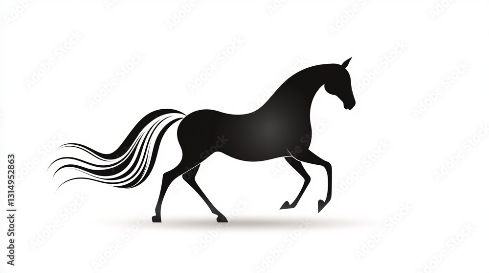 Obraz premium natural light P Silhouette of a horse with a