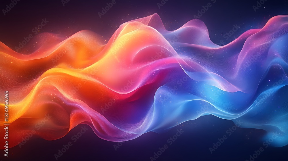 Fototapeta premium Abstract vibrant flowing colors