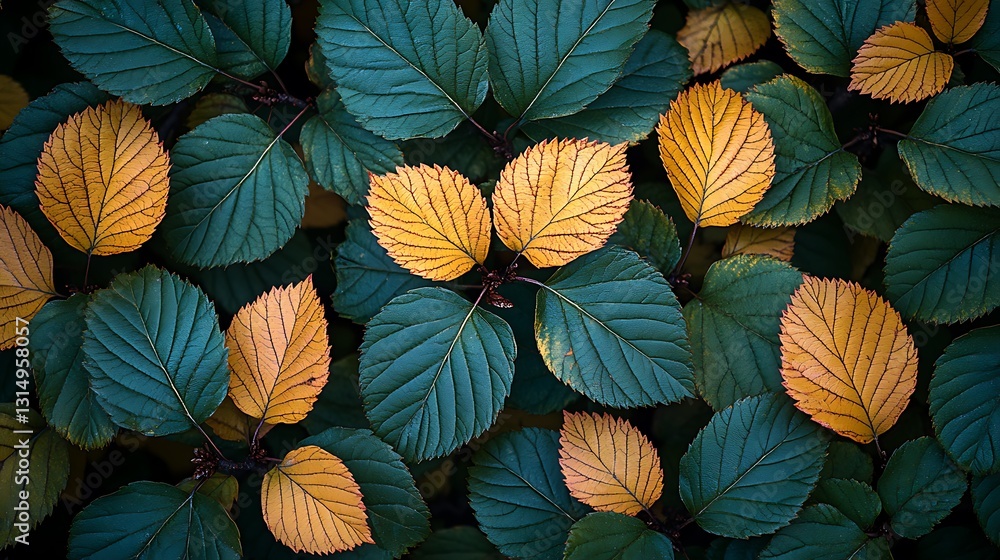 Autumn leaves, vibrant foliage, nature pattern, background, design Autumn leaves, vibrant foliage, nature pattern, background, design