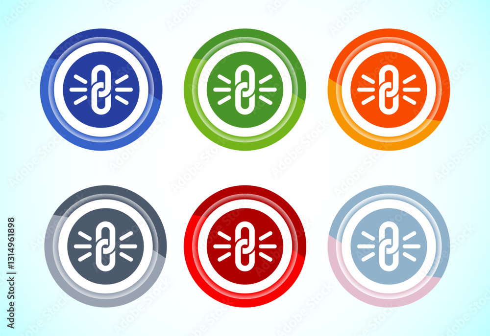 Durable icon design illustration, Durable logo badge for product design element. 6 color button design set Durable icon design illustration, Durable logo badge for product design element. 6 color button design set