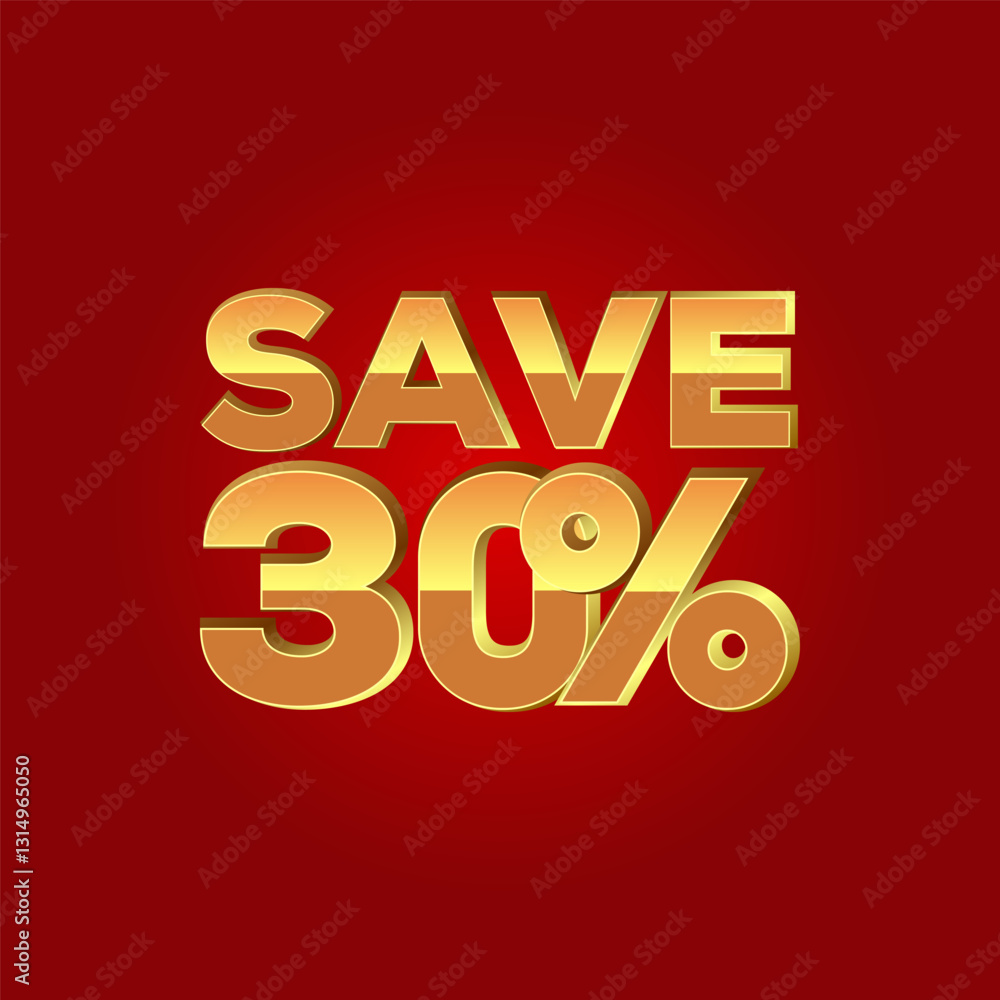 Save 30 percent 3D vector illustration, Sale discount offer price sign. Special offer symbol Save 30 percent 3D vector illustration, Sale discount offer price sign. Special offer symbol
