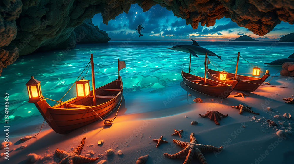 Obraz premium boat on the beach