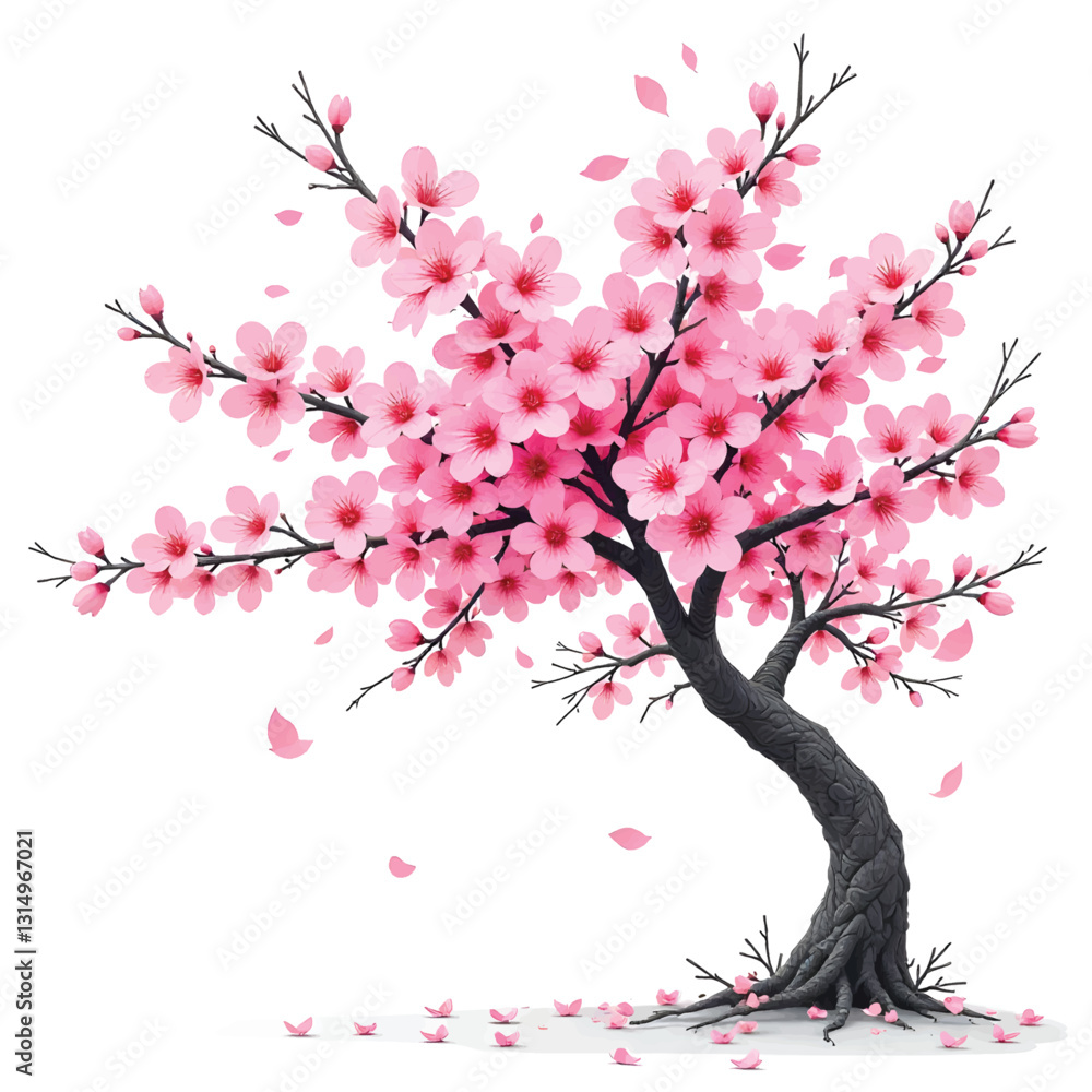 Fototapeta premium Unique digital tree drawing for prints and posters