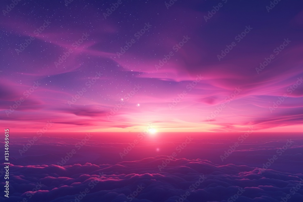 Twilight merges deep purples and soft pinks, crafting a serene backdrop of smooth gradients Twilight merges deep purples and soft pinks, crafting a serene backdrop of smooth gradients