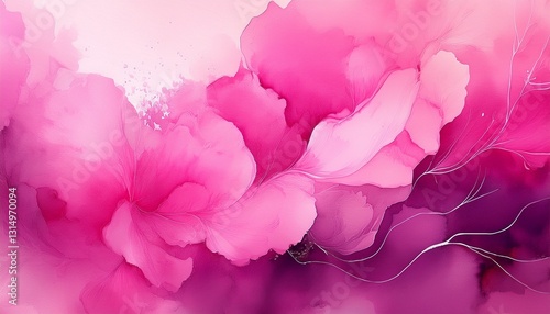 vibrant pink watercolor texture with soft blends