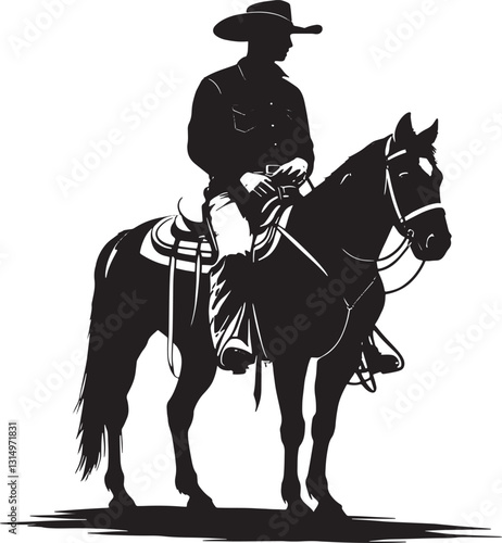 cowboy riding horse