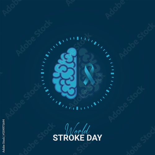 World Stroke Day, Stroke Day, 3D Illustration creative design for social media ads