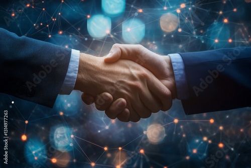 Wallpaper Mural The handshake between business partners serves as a powerful symbol of collaboration, commitment, and success in the corporate world as it signifies mutual respect and professional connections Torontodigital.ca