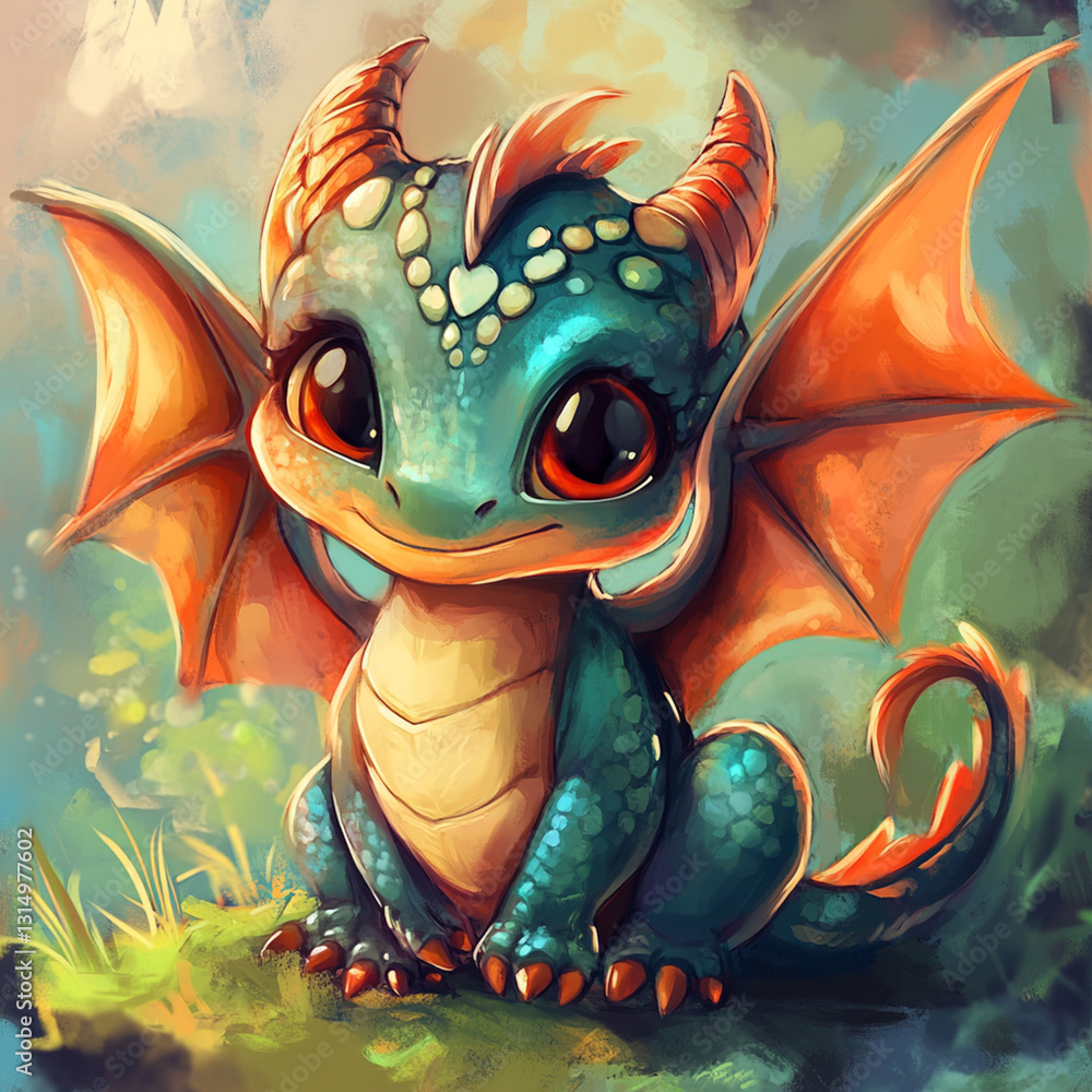 A cute dragon A cute dragon