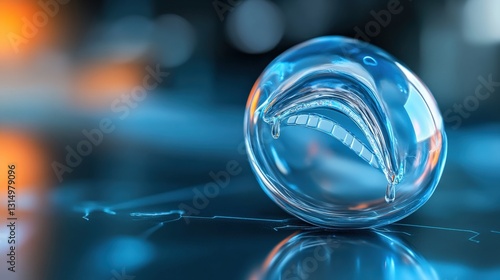 Wallpaper Mural Captivating droplet action on glossy surface studio setting macro photography close-up view fluid dynamics concept Torontodigital.ca