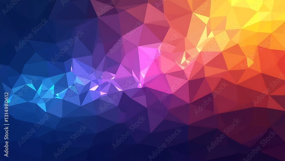 Abstract dynamic polygonal background. Generative Ai. Abstract dynamic polygonal background. Generative Ai.