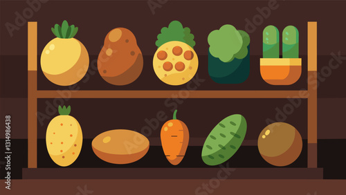 With its diverse and endless variety the display illustrates the vast potential of the Andean potato for culinary creativity.. Vector illustration