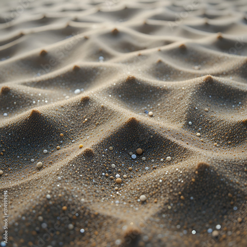 Sound wave interference patterns captured in cymatics creating geometric arrangements in sand particles