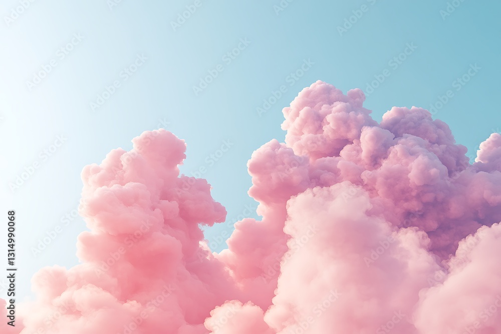 Pink Cloudscape: A Whimsical Sky Pink Cloudscape: A Whimsical Sky