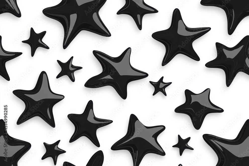 The image features a variety of black stars in different sizes against a white background, creating a playful and dynamic visual effect. The image features a variety of black stars in different sizes against a white background, creating a playful and dynamic visual effect.