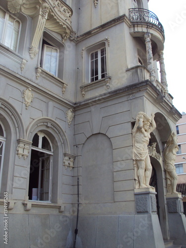 detail of the facade of a building