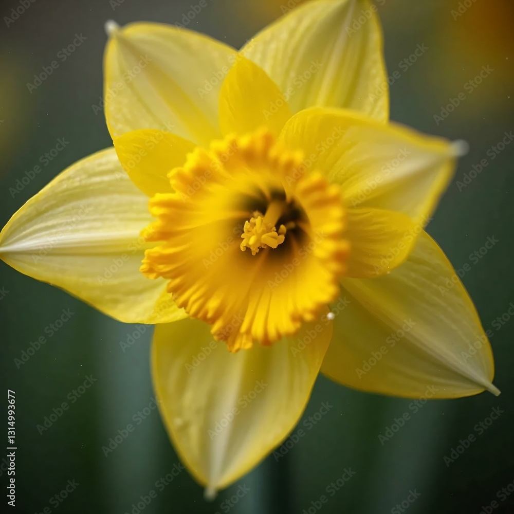 Close-Up of a Yellow Daffodil Capturing the Beauty, Detail, and Vibrant Essence of a Spring Flower in Full Bloom Close-Up of a Yellow Daffodil Capturing the Beauty, Detail, and Vibrant Essence of a Spring Flower in Full Bloom