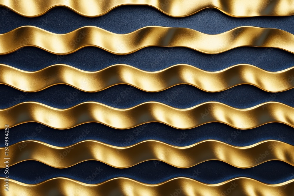 Abstract image featuring wavy golden lines on a dark background, creating a sense of movement and depth.