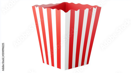 Free Download Red and white striped box that is shaped like a popcorn box - GFXLoad