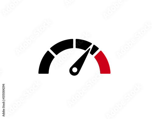 A speedometer icon with needle pointing to the red section, highlighting the concept of high speed.