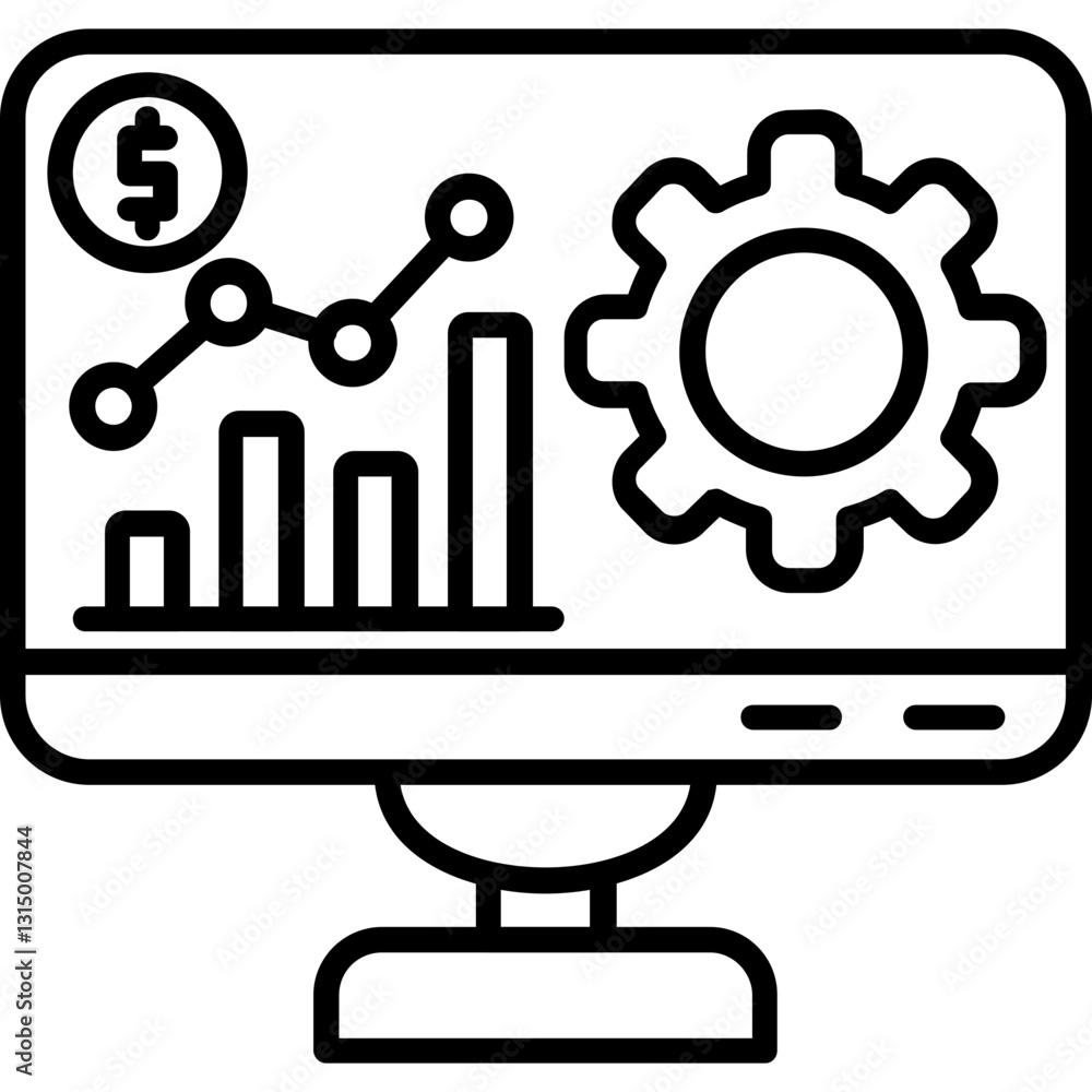 Business Analytics Data Icon Business Analytics Data Icon