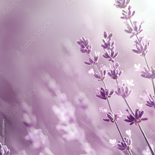 lavender flowers on a blue background