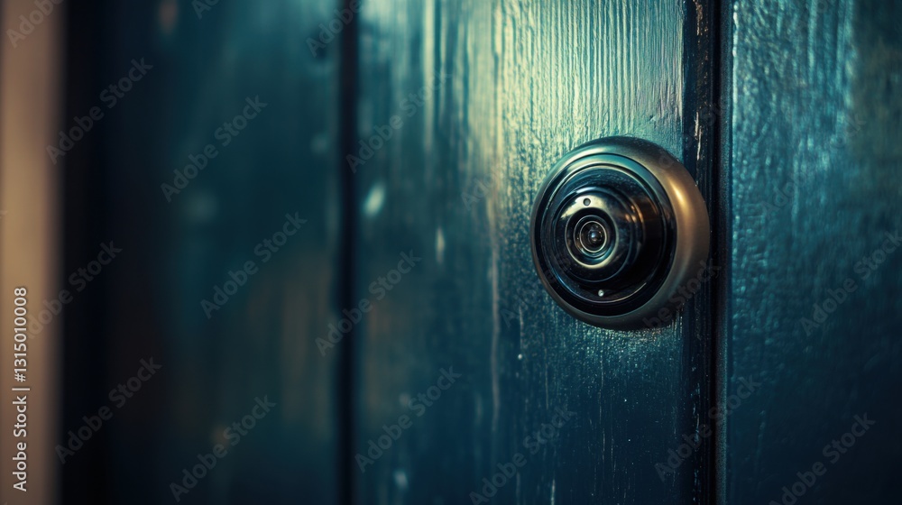 Obraz premium Doorbell camera Doorbell cameras enhance home security.