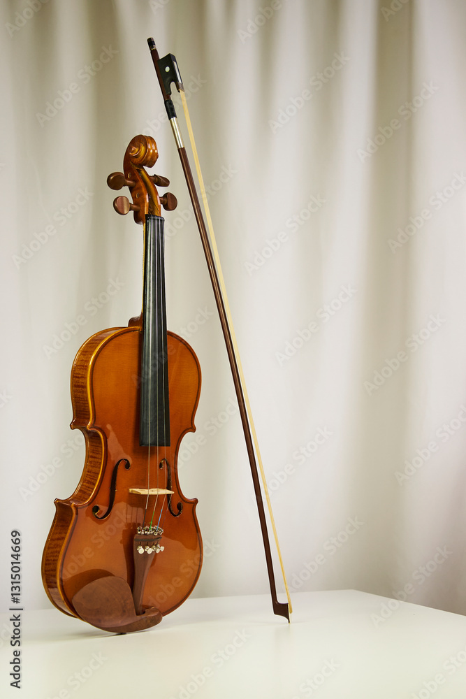 Fototapeta premium Beautiful Violin, string musical instrument, used for the interpretation of classical and modern music