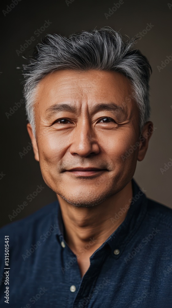 Portrait of a middle aged man with graying hair Portrait of a middle aged man with graying hair
