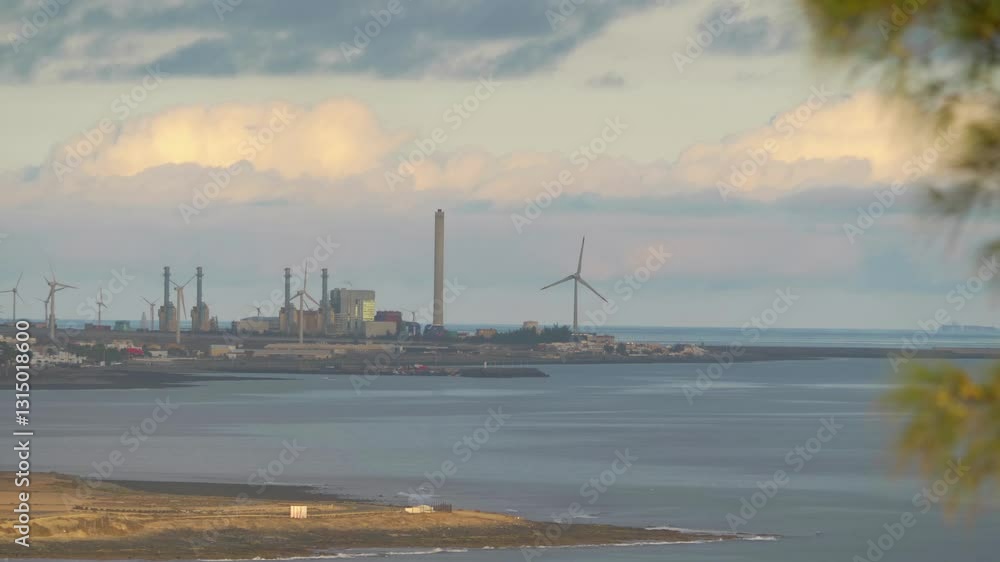Sustainable Energy: Working Wind Turbines at the Beautiful Canary Islands in 4k slow motion 60fps Sustainable Energy: Working Wind Turbines at the Beautiful Canary Islands in 4k slow motion 60fps