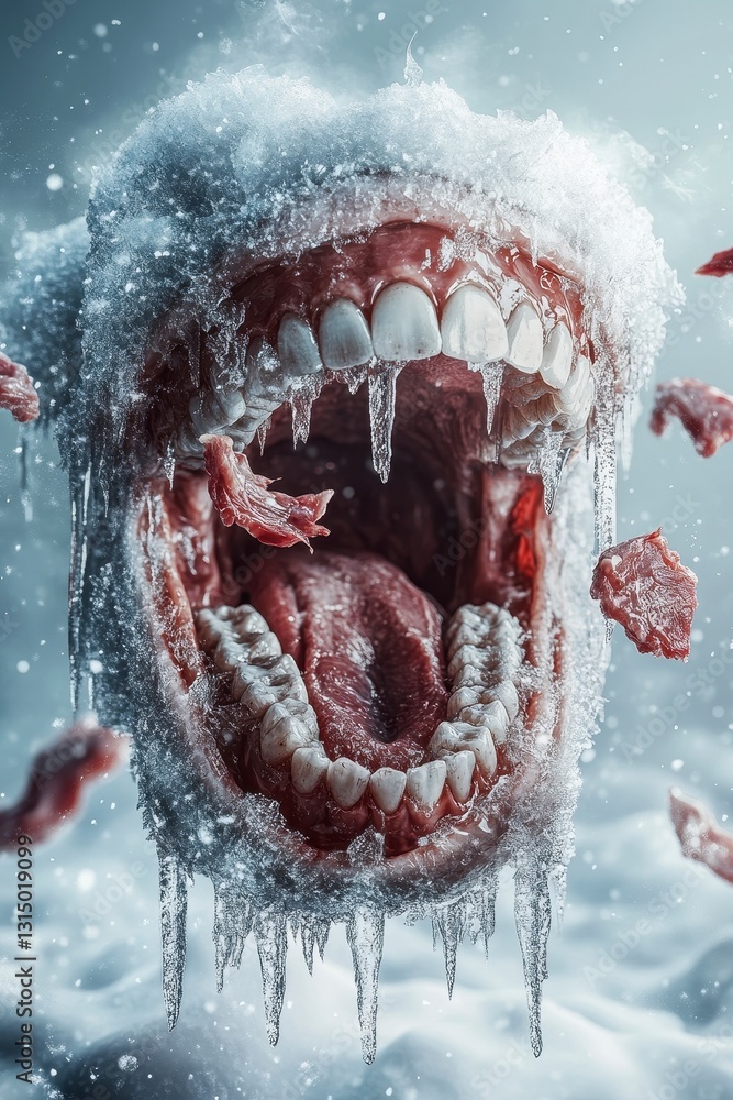 Obraz premium Frozen Monster Mouth Art