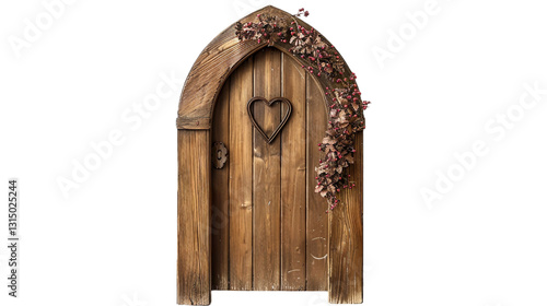 Wallpaper Mural Heart Wreath Door Design on transparent background PNG. Torontodigital.ca