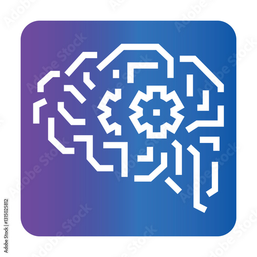 Deep Learning color line icon.Minimal clean icon for apps and websites.