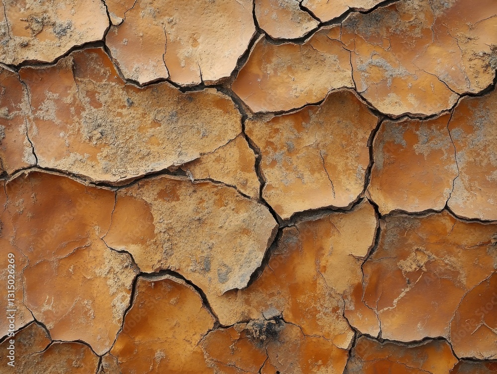 Arid landscape featuring cracked earth texture in shades of brown and orange creating a natural abstract pattern perfect for backgrounds Arid landscape featuring cracked earth texture in shades of brown and orange creating a natural abstract pattern perfect for backgrounds