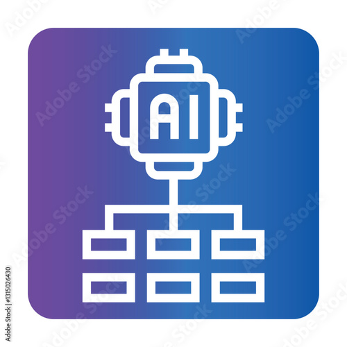 Expert Systems  color line icon.Minimal clean icon for apps and websites.