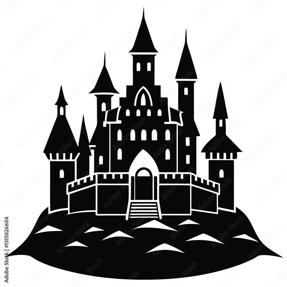 Obraz premium castle vector illustration on white